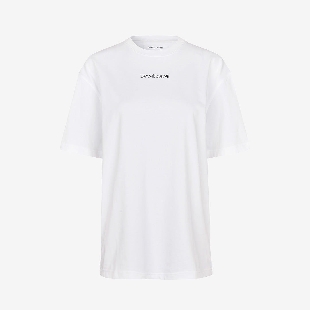 Sadinner vit t-shirt i ekologisk bomull, färg White Dinner