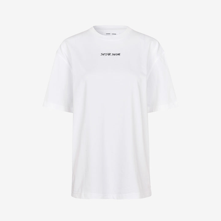 Sadinner vit t-shirt i ekologisk bomull, färg White Dinner