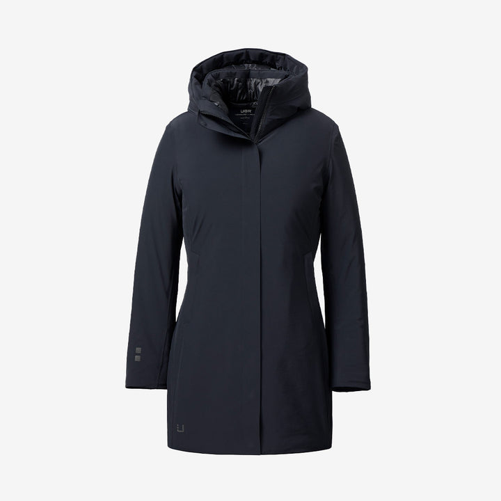 UBR Spectra™ Parka – teknisk vinterparka i svart med huva och smal silhuett

