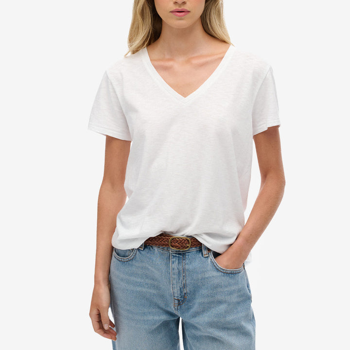 STUDIOS SLUB EMB VEE TEE