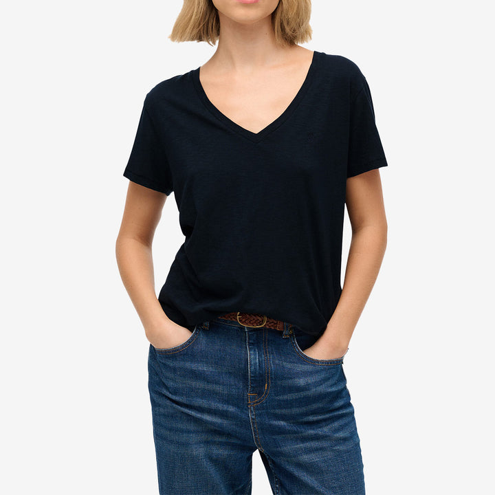 STUDIOS SLUB EMB VEE TEE