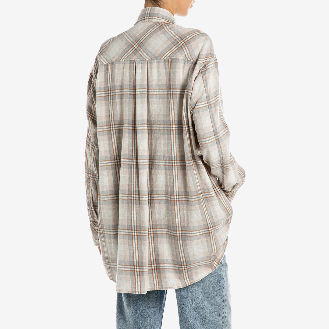 RELAXED, Y/D CHECKED COTTON TWILL