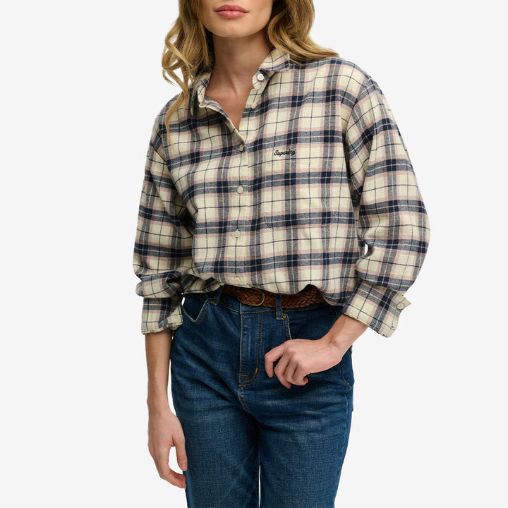 CHECK FLANNEL RELAXED SHIRT