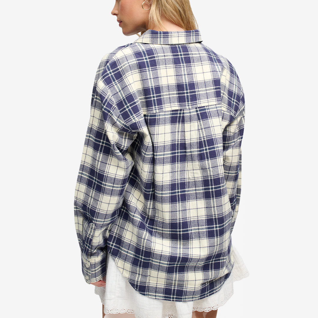 CHECK FLANNEL RELAXED SHIRT