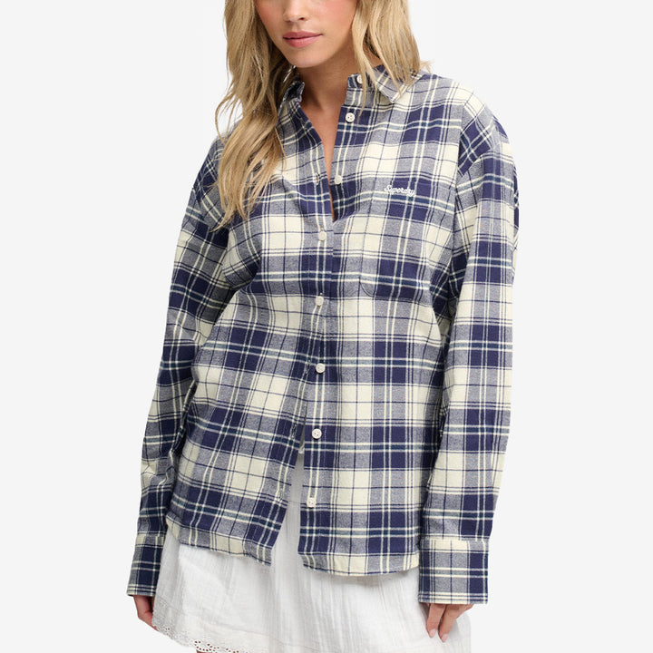 CHECK FLANNEL RELAXED SHIRT
