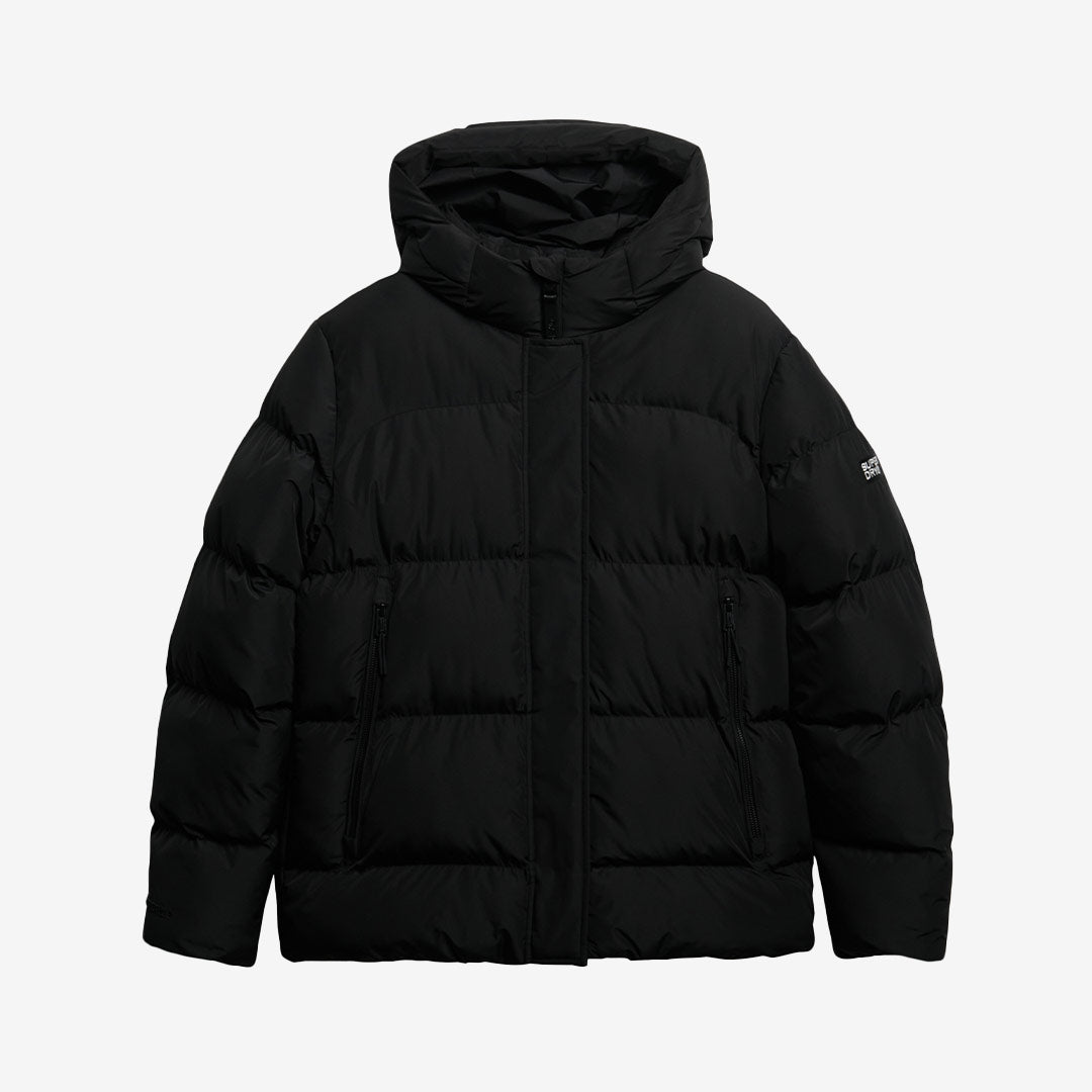 HOODED 5 BAFFLE SPORTS PUFFER