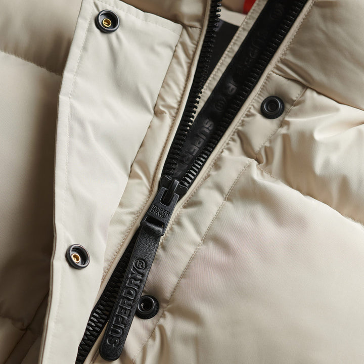 HOODED 5 BAFFLE SPORTS PUFFER