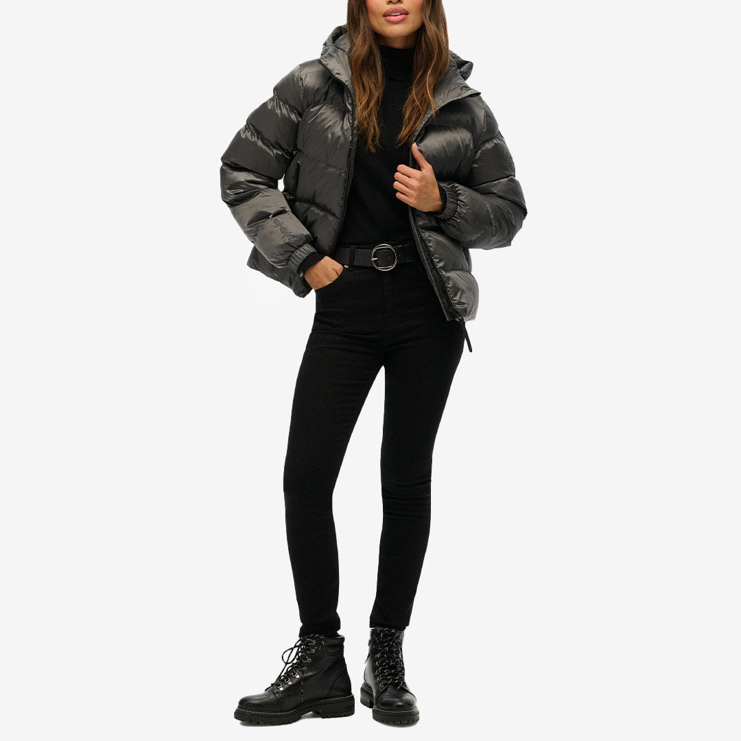HOODED LUXE SPORTS PUFFER