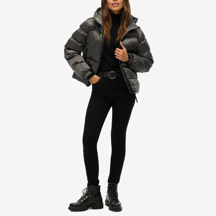 HOODED LUXE SPORTS PUFFER