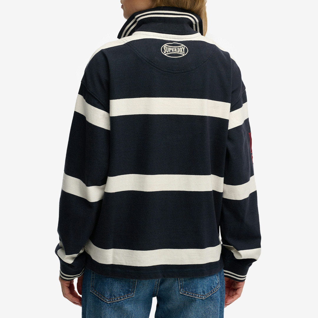 CREST STRIPE RUGBY TOP