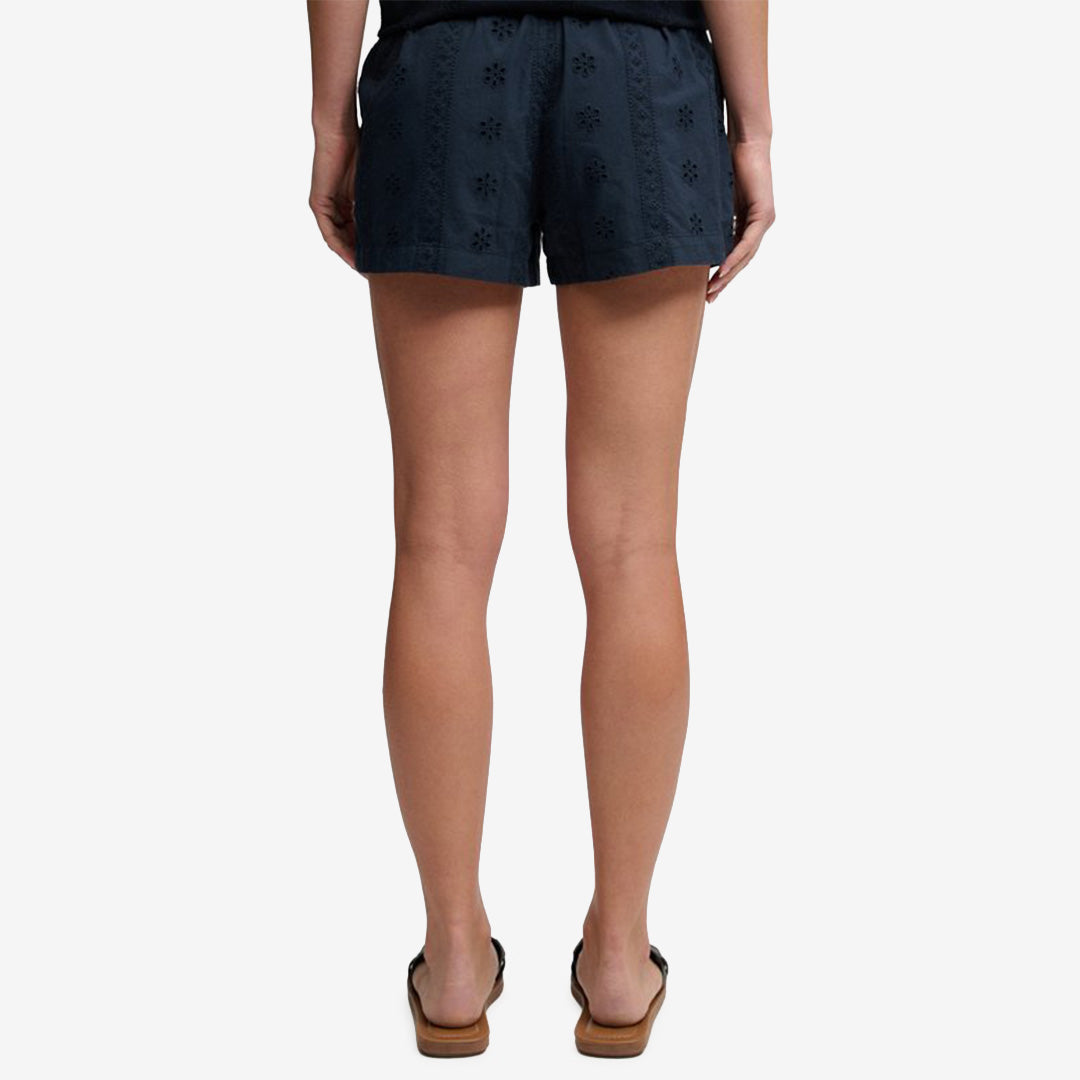 COTTON BRODERIE BEACH SHORTS