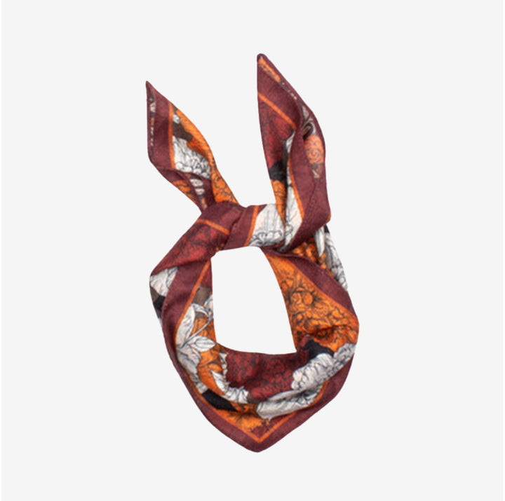 Vändbar burgundy sjal i polyester – Faro Scarf Y2738