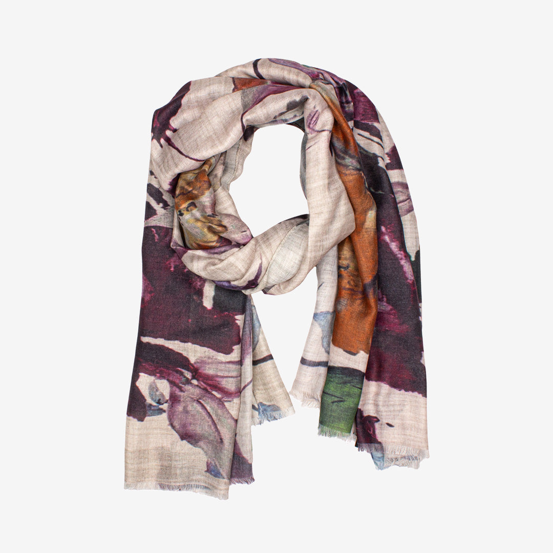 Seven East Ikast Scarf mönstrad sjal i Multi, 180 x 90 cm, tillverkad i 100% polyester.