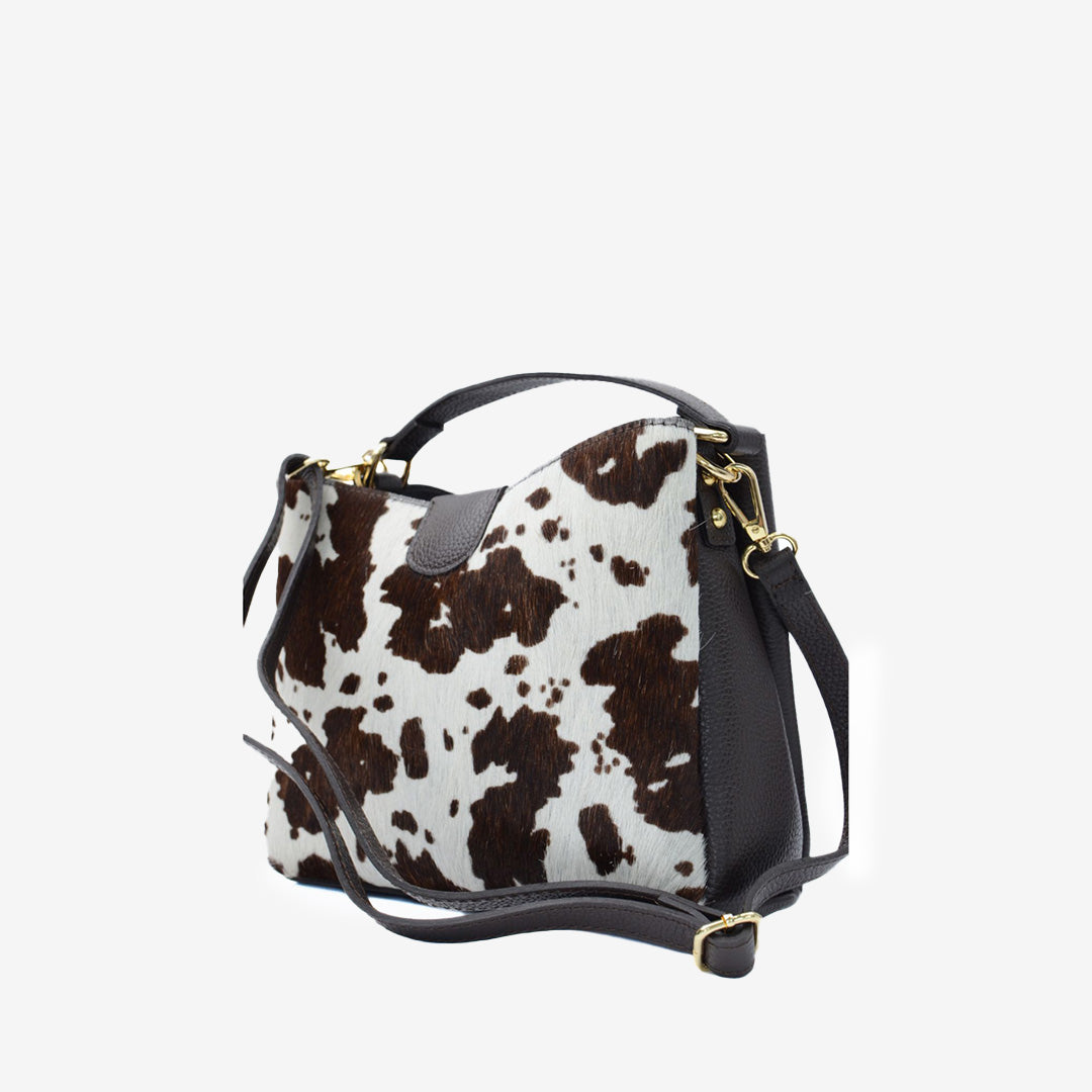 Novara väska i läder och kopäls