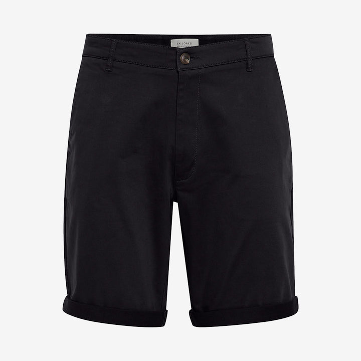 Shorts från Solid i mörkblå med fickor och stretch i bomullsblandning