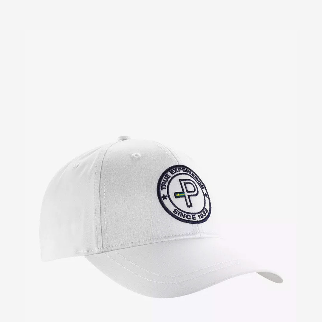 Pelle P P Cap vit keps med broderad logotyp och kardborrejustering