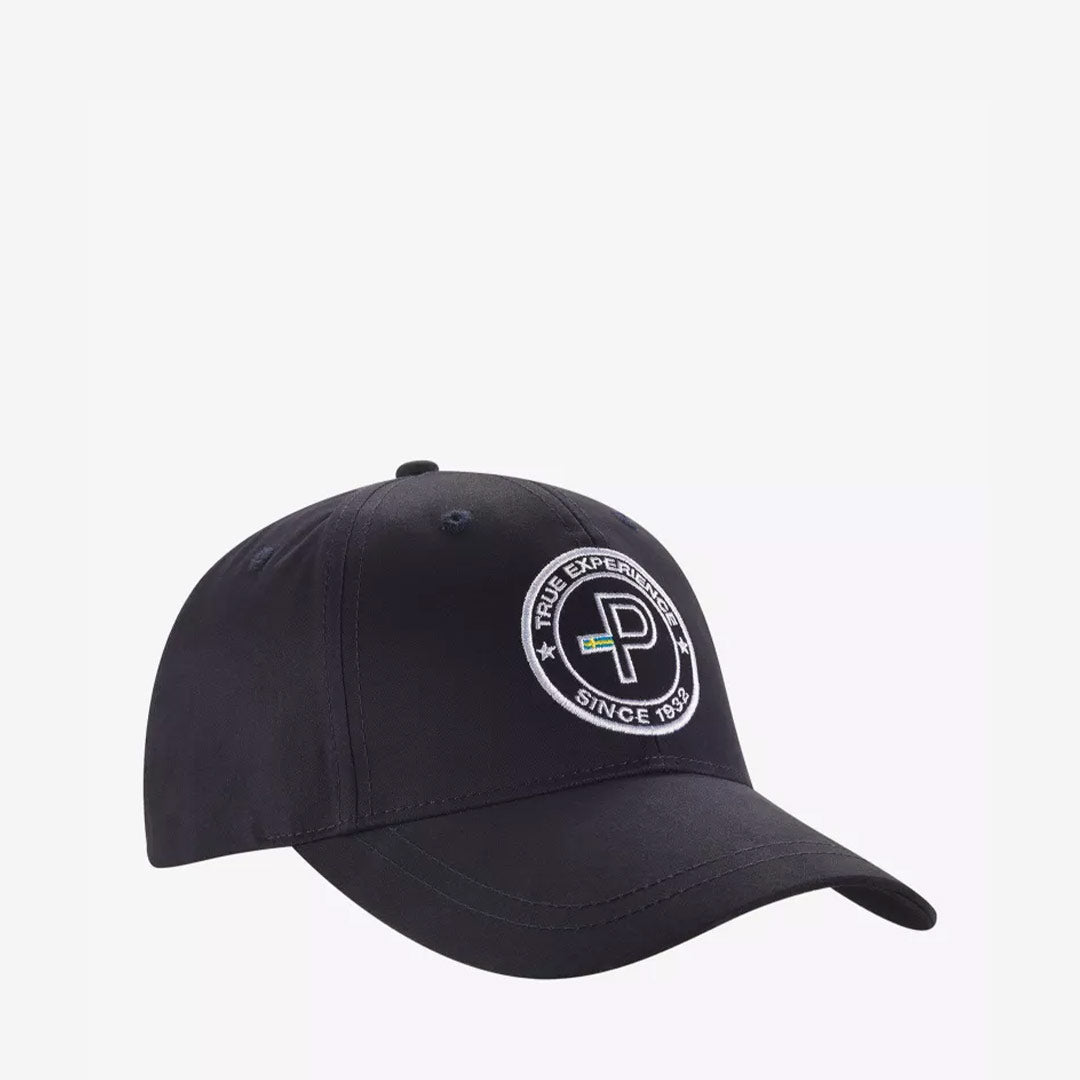Pelle P P Cap mörk blå keps med broderad logotyp och kardborrejustering